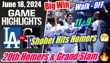 Dodgers vs Rockies [FULL GAME] 6/18/24 | 20th Homers & Grand Slam 🔥 Dodgers Walk - Off Big Win 🔥