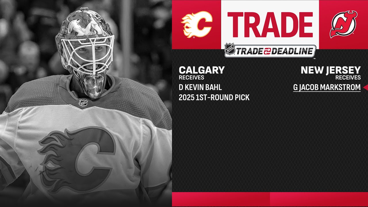 G Jacob Markstrom Traded to the New Jersey Devils