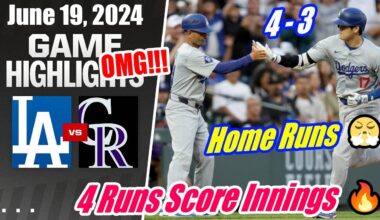Shohei Ohtani's: Dodgers vs Rockies [GAME HIGHLIGHTS] June 19, 2024 | MLB Highlights Today 2024
