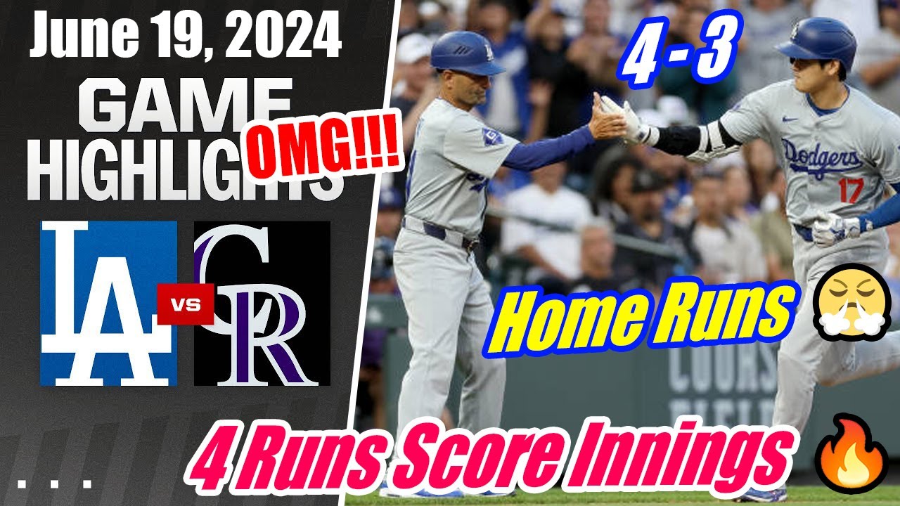 Shohei Ohtani's: Dodgers vs Rockies [GAME HIGHLIGHTS] June 19, 2024 | MLB Highlights Today 2024