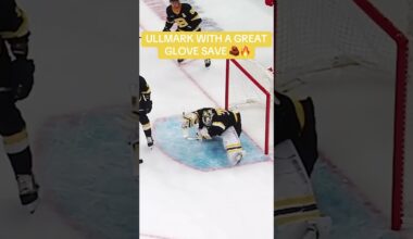 ULLMARK SHUTS THE DOOR 🧱🔥  #nhl #icehockey #hockey #hockeysports #goalie #goaliesaves #nhlshorts