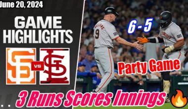 SF Giants vs STL Cardinals [FULL HIGHLIGHTS] 06/20/2024 | 3 Runs Scores Innings 🔥 Party Game 🔥