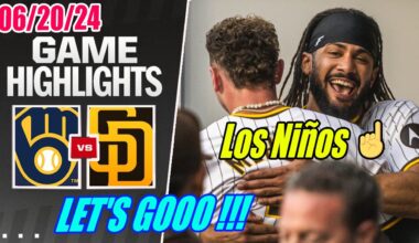 SD Padres vs MIL Brewers [FULL Highlights] June 20, 2024 | Tatis to the second deck! Padres Sweep !