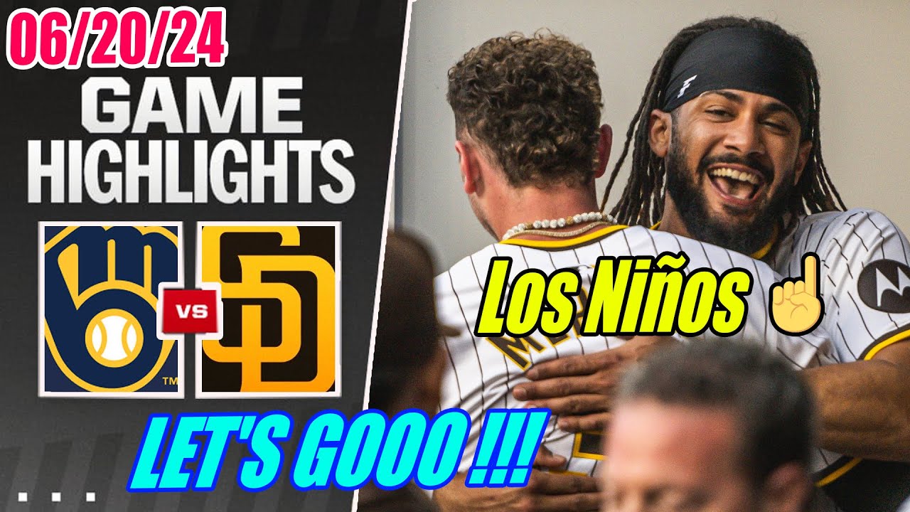 SD Padres vs MIL Brewers [FULL Highlights] June 20, 2024 | Tatis to the second deck! Padres Sweep !