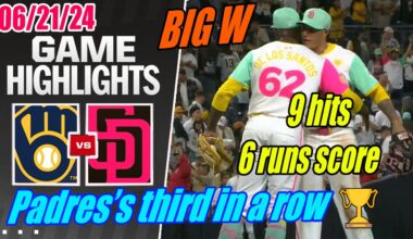 San Diego Padres vs Milwaukee Brewers [FULL GAME] Highlights June 21, 2024 | What a night ! Victory😤
