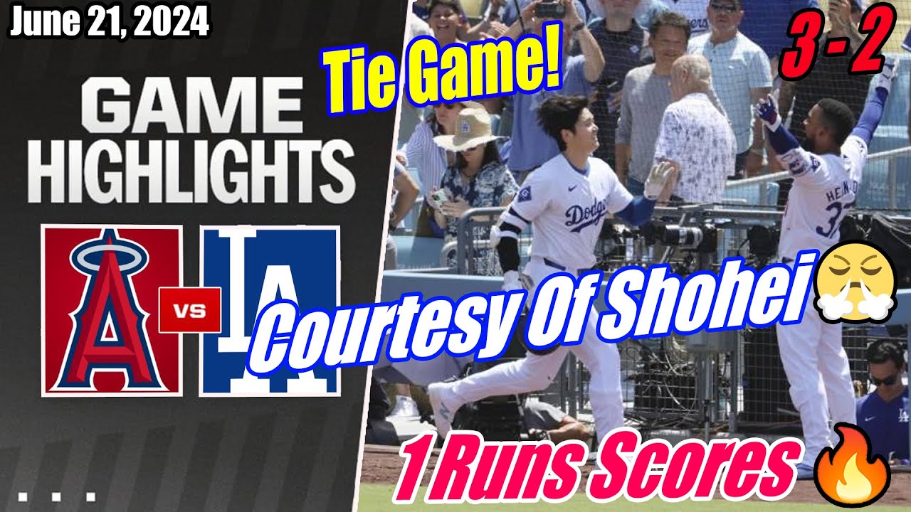 Dodgers vs Angels [EXTRA TIME HIGHLIGHTS] 06/21/24 | Tie Game! Courtesy Of Shohei 👏 1 Runs Scores 🔥