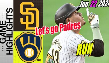 San Diego Padres vs Milwaukee Brewers [Highlights] 06/22/24 | Bravo Padres!
