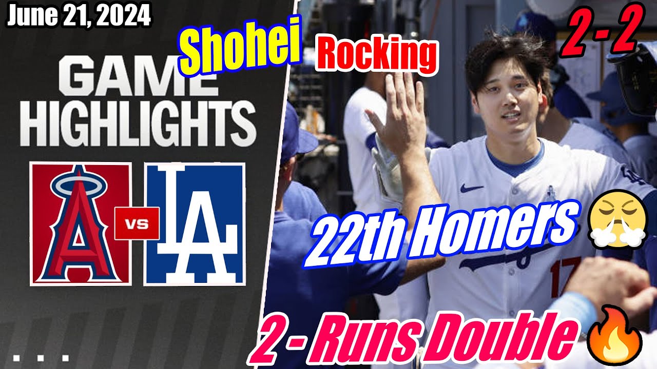 Dodgers vs Angels [FULL GAME HIGHLIGHTS] 06/21/24 | Ohtani Hit's 22th Homers 👏 2 - Runs Double 🔥