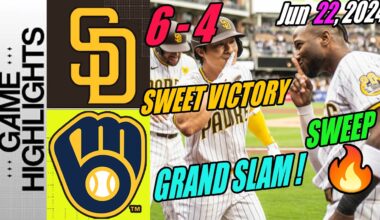 San Diego Padres vs Brewers [FULL GAME] Highlights 06/22/24 | Tie game! Padres get a SERIES WIN!! 💥