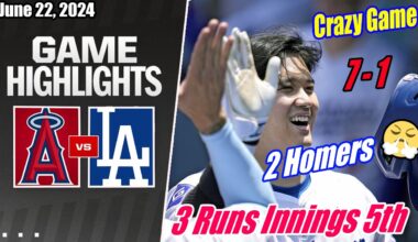 Dodgers vs Angels [FULL HIGHLIGHTS] June 22, 2024 | 3 Runs Innings 5th 👏 2 Homers Crazy Game 🔥