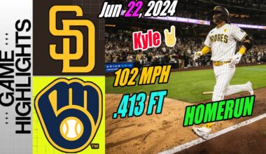 Padres vs Brewers [Kyle Higashioka HomeRun 6th] Highlights 06/22/24 | Padres GETTIN HIGGY WITH IT 🔥