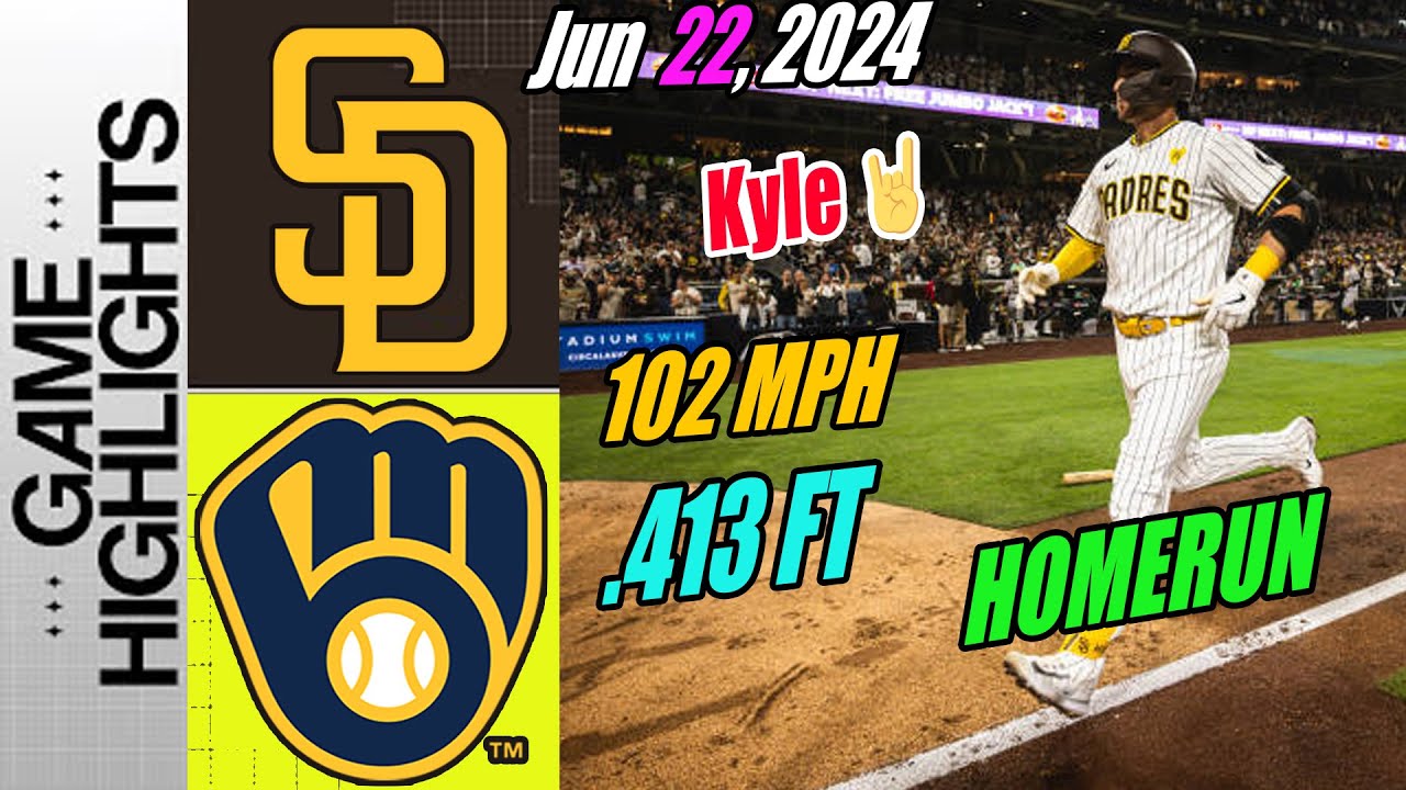 Padres vs Brewers [Kyle Higashioka HomeRun 6th] Highlights 06/22/24 | Padres GETTIN HIGGY WITH IT 🔥