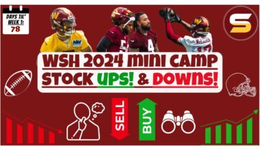 🧐WSH Mandatory Mini Camp Stock Ups!📈 & Stock Downs!📉 Biggest Standouts! Kicker & Left Tackle?!😳