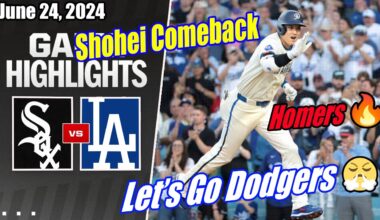 Dodgers vs WhiteSox [GAME HIGHLIGHTS] 06/24/2024 | Shohei Ohtani's Hits Homers! 🔥 Dodgers Big Win? 👏