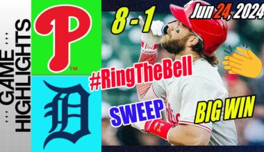 Phillies vs Detroit Tigers Full game (06/24/24) Highlights | Phillies win on getaway day ✈️