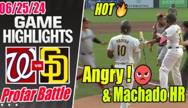 San Diego Padres vs Washington Nationals [Machado Home Run] June 25, 2024 | Profar's Angry !