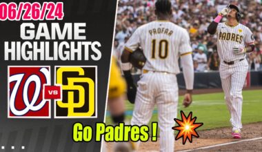 San Diego Padres vs Washington Nationals [Today Highlights] June 26, 2024 | MLB Highlights