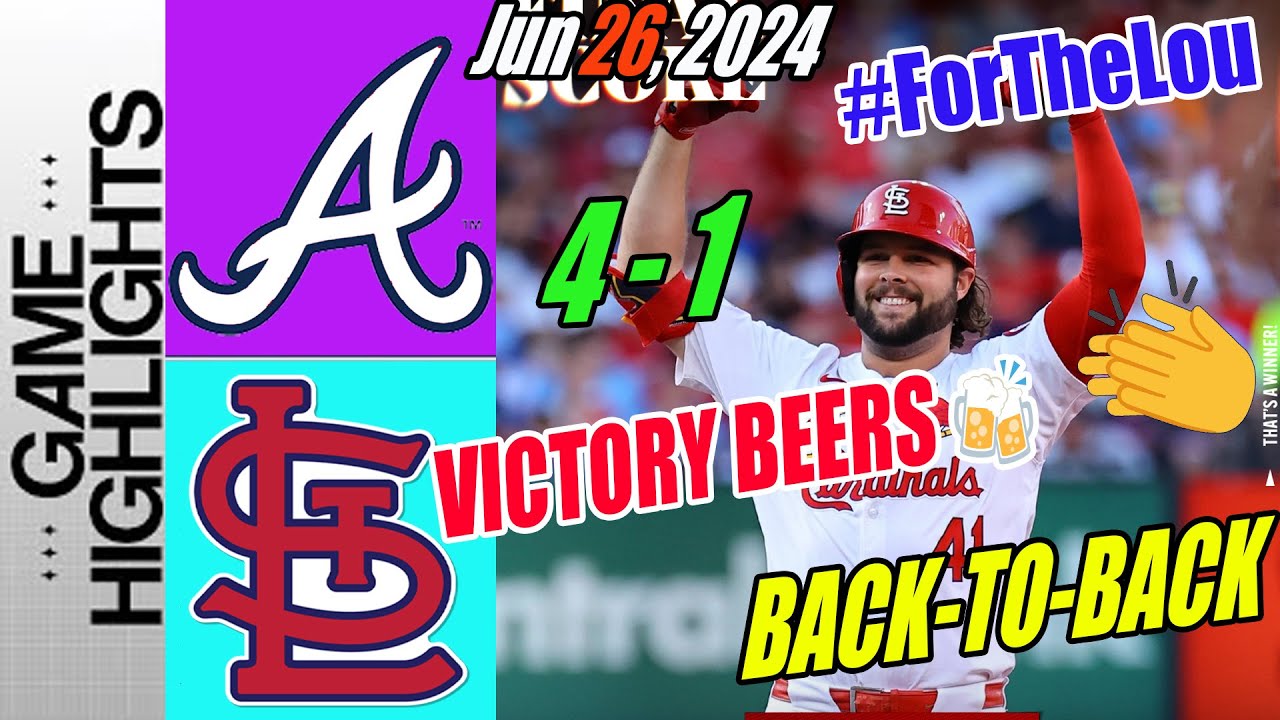 Atlanta Braves vs Cardinals [FULL GAME] Highlights (06/26/24) | Cardinals take the SERIES W 😍
