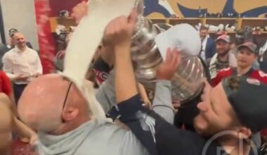 Keith Tkachuk Taking a  Little Sip From The Stanley Cup