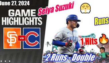 Chicago Cubs vs San Francisco Giants (Full Highlights) | June 27, 2024 | 1 Hits 2 - Runs Double 🔥