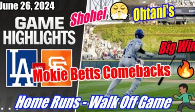 Dodgers vs Giants FULL HIGHLIGHTS | Shohei Hits Homers 🔥 Mokie Betts Comebacks Home Run 🔥 Big Win 🔥