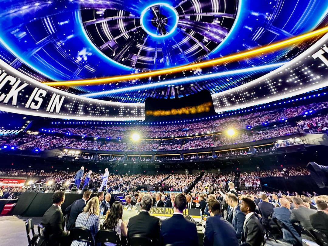 Just got done filming at the Sphere. Here was my view.