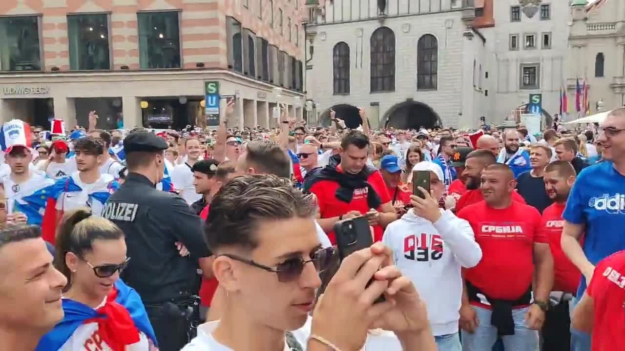 Serbia fans taunt Slovenia fans with "Luka Doncic is one of us" chants