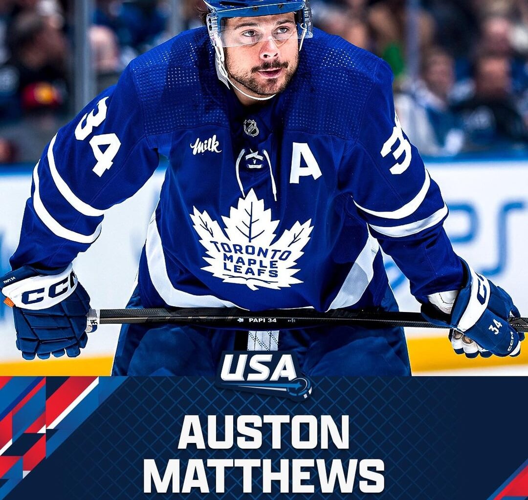 The first six players who will represent the United States at the 2025 4 Nations Face-Off!