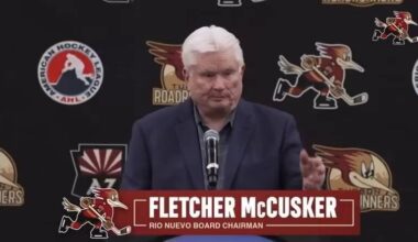 [Roadrunners] There are many reasons why the Roadrunners are set to keep pro hockey in the desert.  Perhaps none of them are more important than the working relationship between the Meruelo Family, the Board of Rio Nuevo and the city of Tucson.