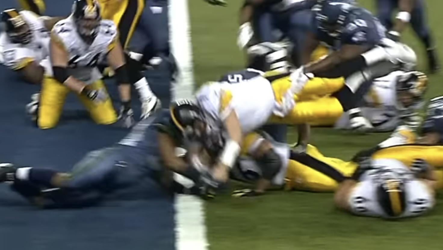 Got into it with a friend that’s a Seahawks fan over this one. The ball broke the plane.