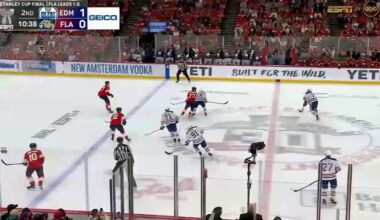 Seconds after putting the puck on his own net, Niko Mikkola rifles one into the right net to tie it up at 1!