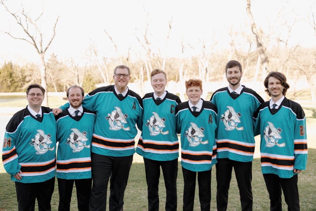 Not all wedding pictures have to be in suits…