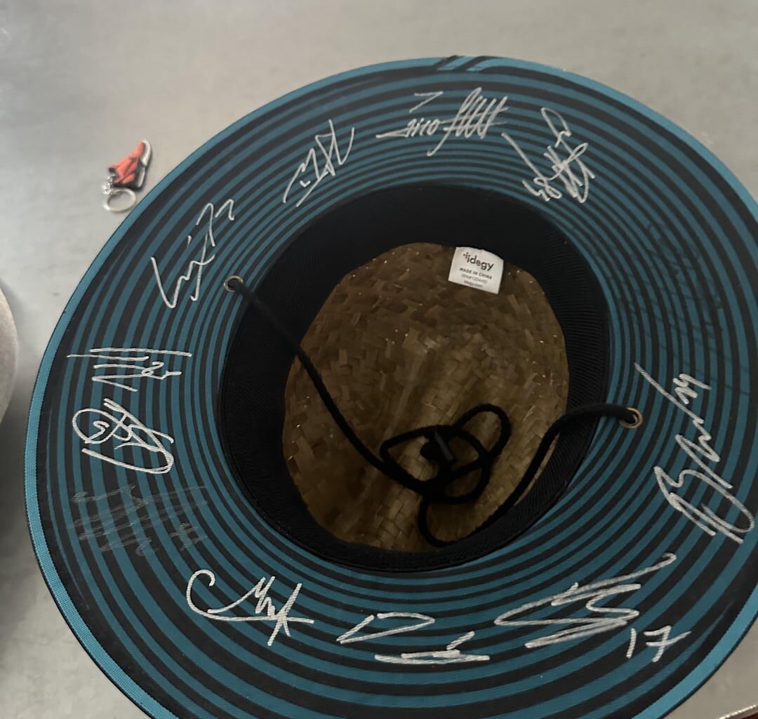 I got my San Jose sharks hat signed by the team