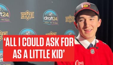 John Mustard Says It's 'Pretty Cool' To Be Drafted By Chicago Blackhawks At 2024 NHL Draft