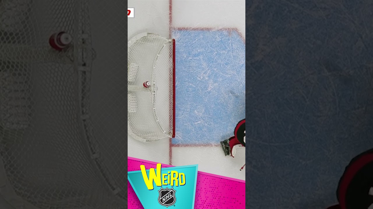 Puck goes through the net⁉️  Weird NHL #shorts