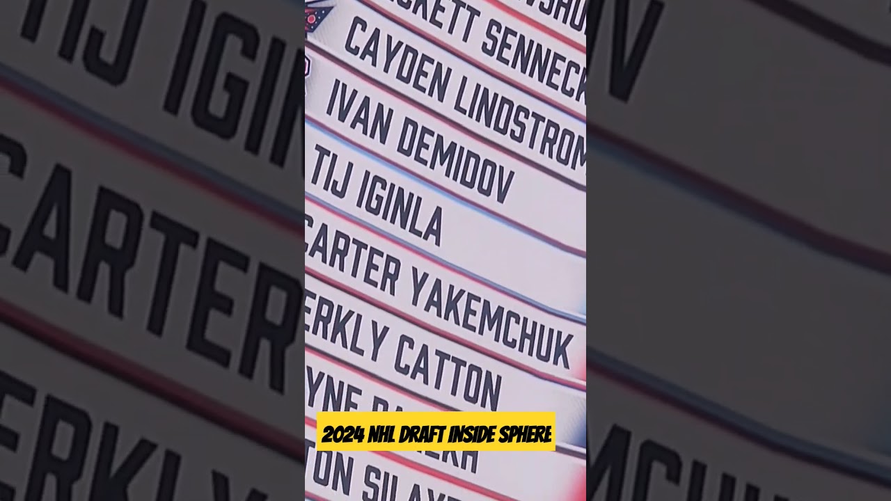 Historic #2024NHLDraft from inside #Sphere in #Vegas The #VegasGoldenKnights 1st Rd pick.  #VGK #NHL