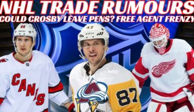 NHL Trade Rumours - Could Crosby Leave Pens? Red Wings, Devils, Necas Update, Free Agent Signings