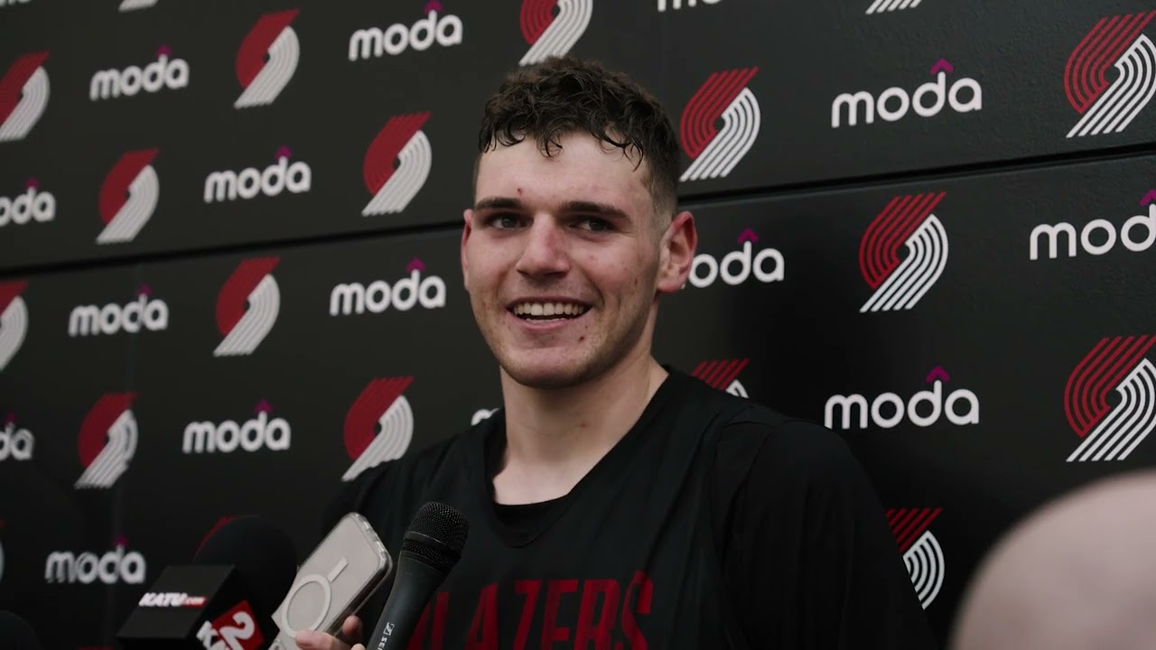 Donovan Clingan Media Availability | NBA Summer League | Portland Trail Blazers
