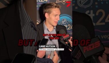 Montreal Canadiens prospect Lane Hutson discusses disappointment for brother Cole #Shorts