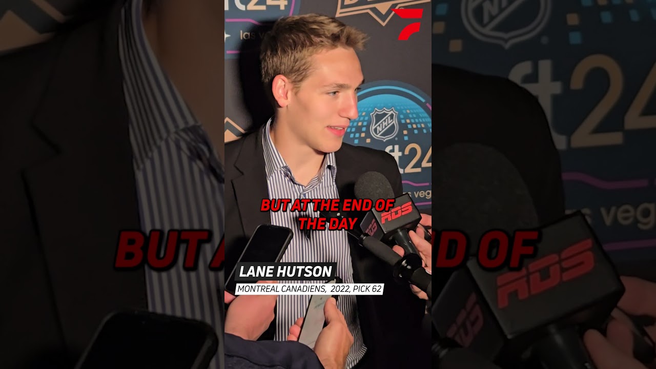 Montreal Canadiens prospect Lane Hutson discusses disappointment for brother Cole #Shorts