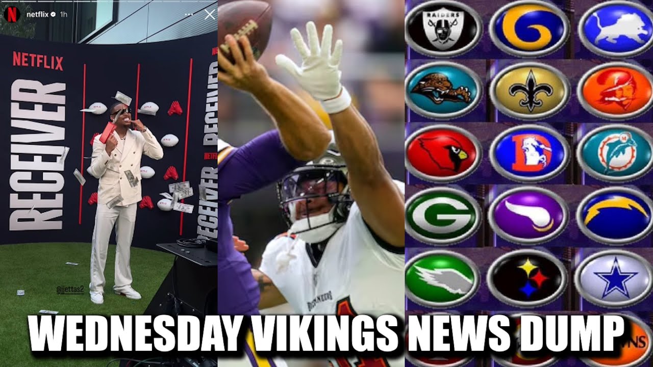 Minnesota Vikings News Dump (7.10.2024) | "Receiver" Netflix Debut, Fumbled Winfield Jr, 1995 Logos