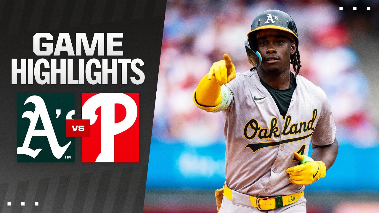 A's vs. Phillies Game Highlights (7/14/24) | MLB Highlights