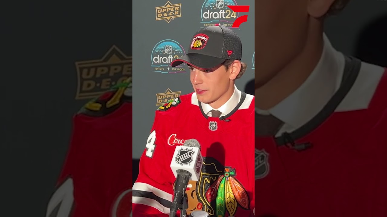 Sacha Boisvert was having a normal day before the Chicago Blackhawks drafted him 🤪#NHLDraft #Shorts