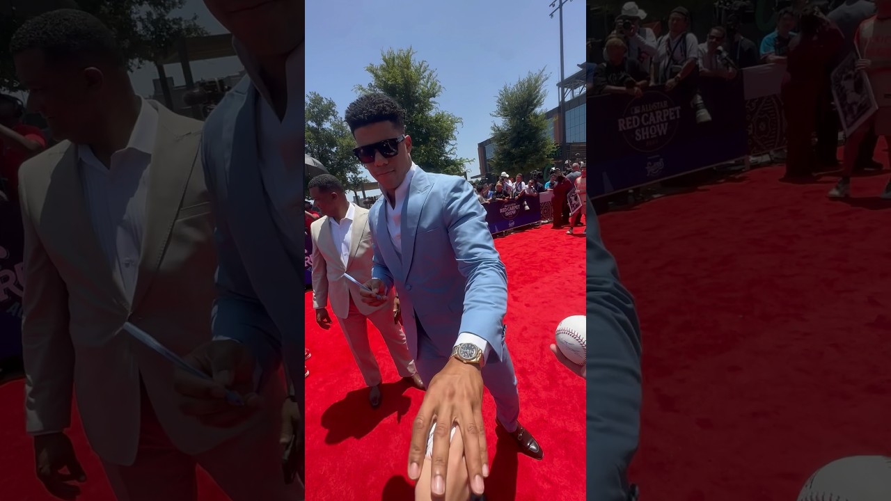 Juan Soto New York Yankees at 2024 MLB Texas All-Star Game Red Carpet show July 16, 2024 #juansoto