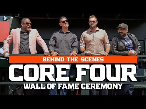 Behind-The-Scenes with Affeldt, Casilla, López, and Romo at the Core Four Wall of Fame Ceremony
