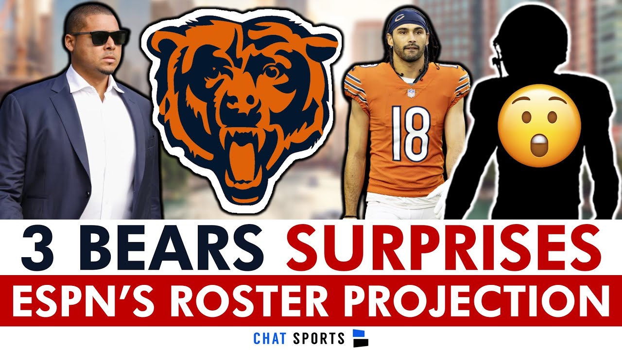 3 SURPRISES From ESPN’s Chicago Bears 53-Man Roster Projection During Training Camp