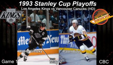 1993 Los Angeles Kings Vs Vancouver Canucks Game 1 (HD CBC) Gretzky Bure