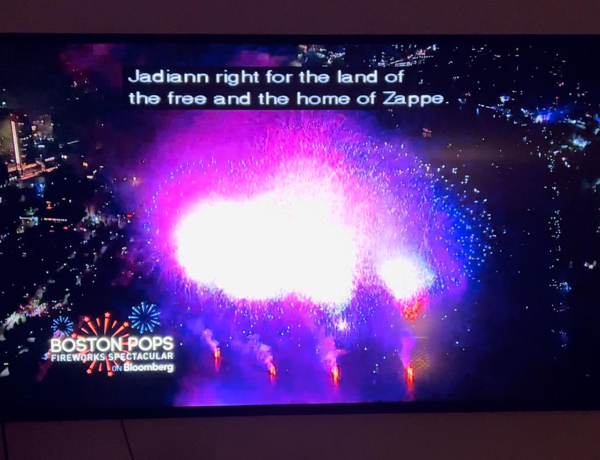CBS Boston captioner feeling… Patriot-ic?