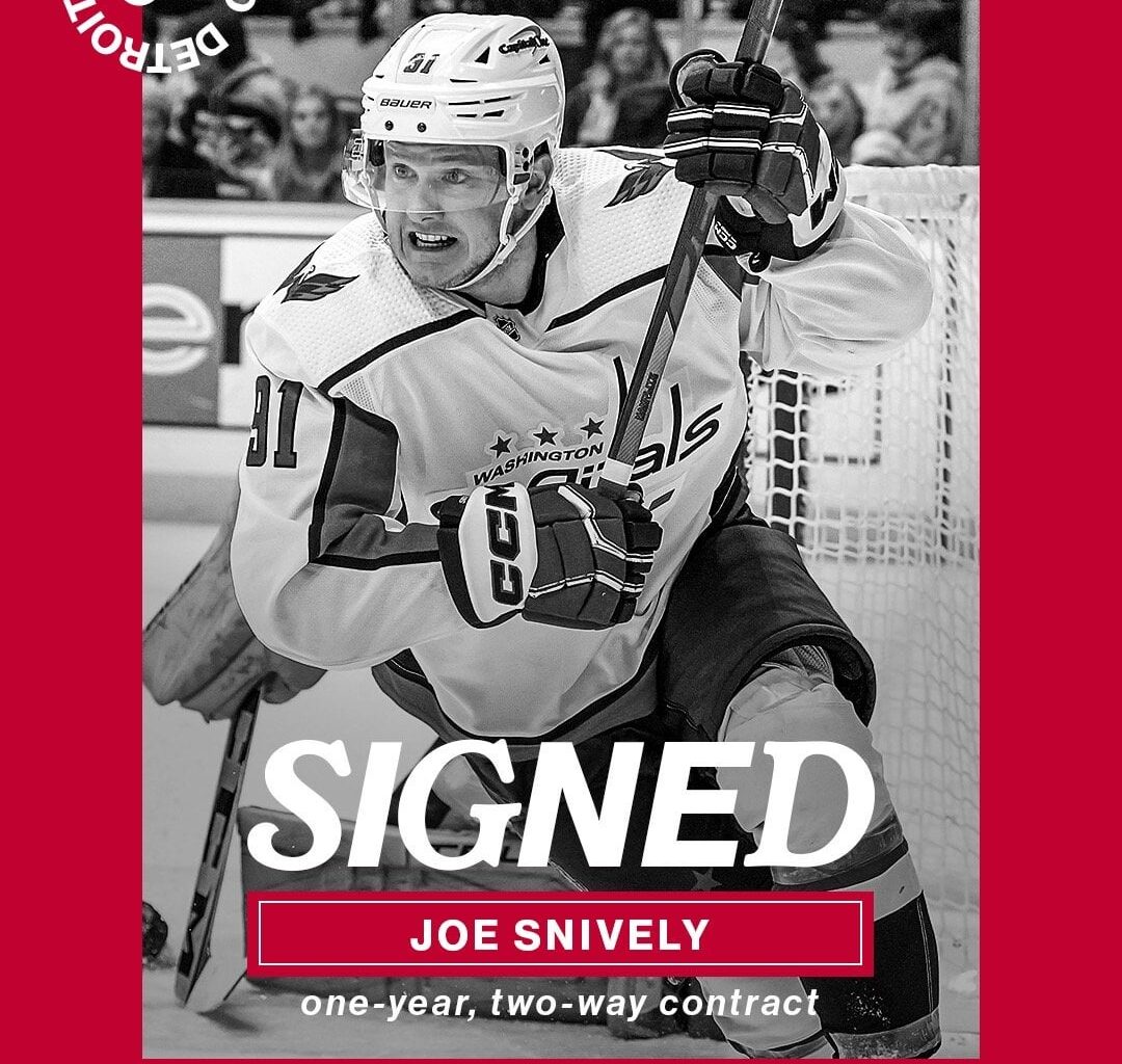 UPDATE: The Red Wings today signed forward Joe Snively to a one-year, two-way contract.