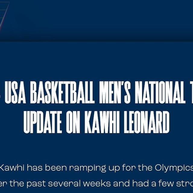 Kawhi Leonard removed from the Olympic Team, who do we think will be his replacement?
